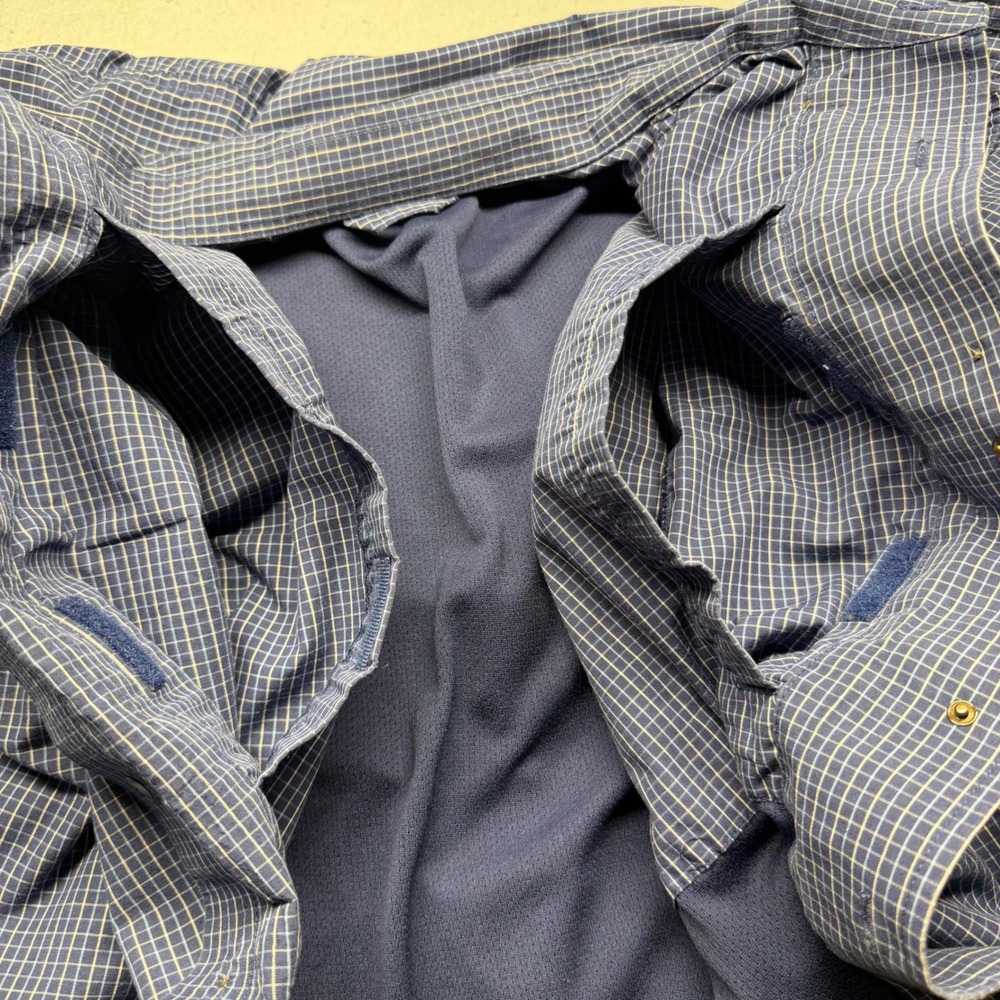 5.11 Tactical Shirt Mens XL Blue Plaid Long Sleeve Button Down MeshUtility Shirt - Picture 8 of 10